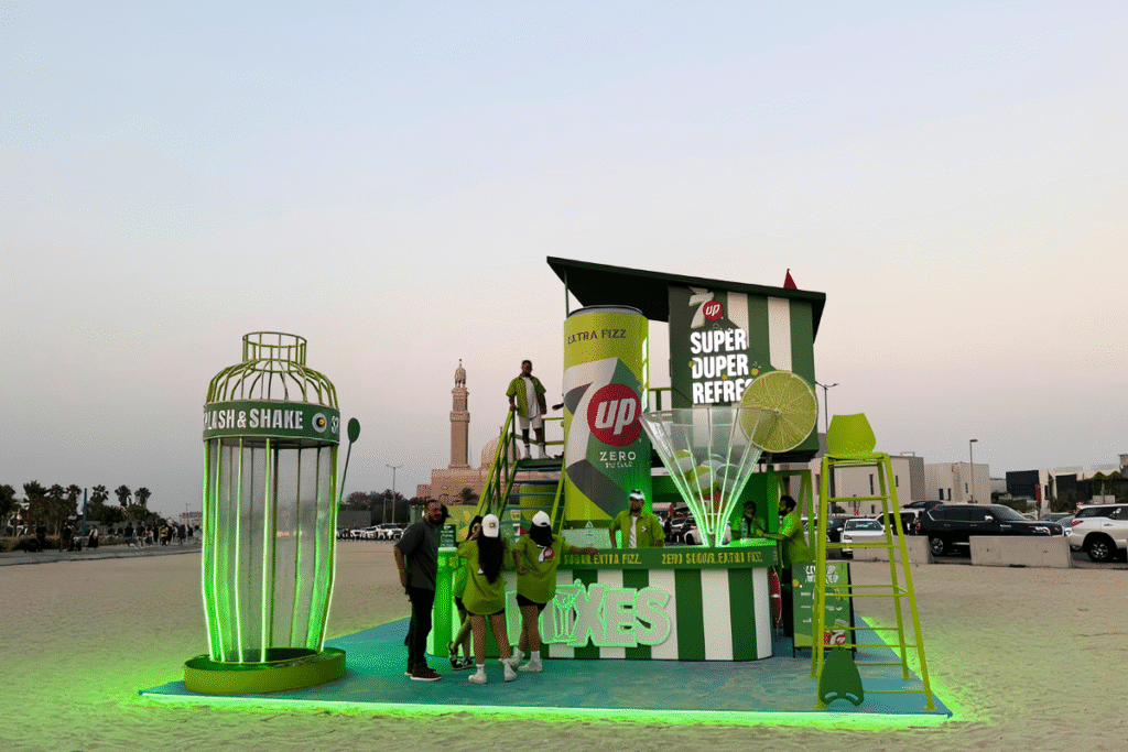 7up exhibition stand in dubai 