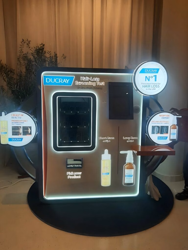 Interactive Hair-Loss Screening Kiosk for DUCRAY – A Smart POS Display by New Royal Advertising LLC