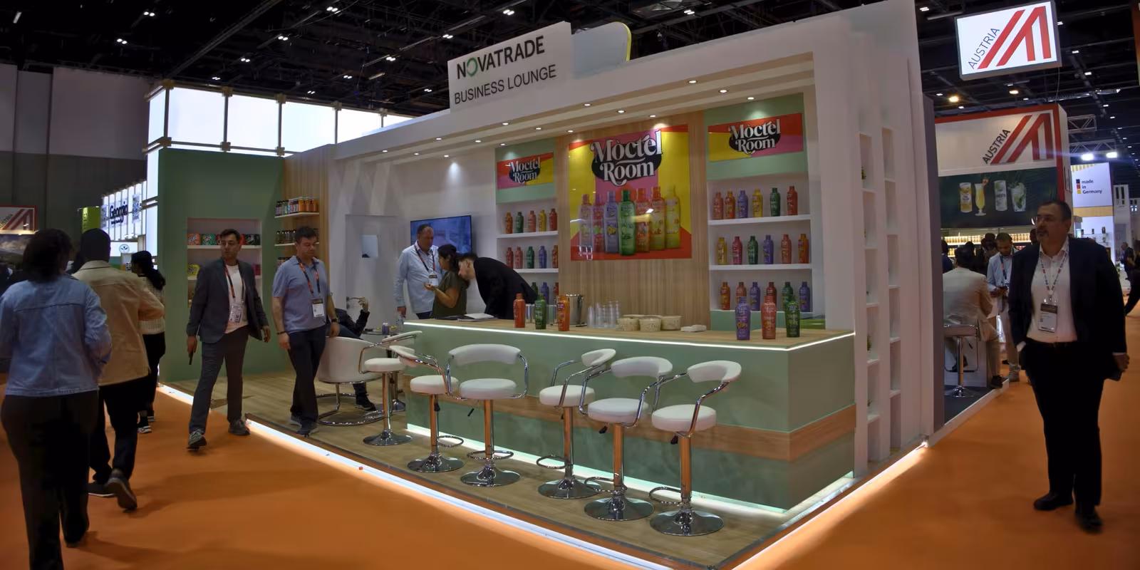 Novatrade exhibition stand at Gulfood, built by New Royal